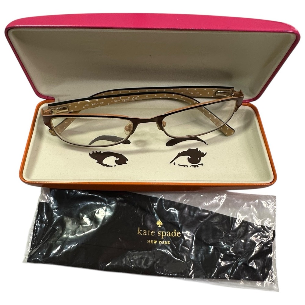 Kate Spade Ambrosette JUV Brown Metal Full Rim Eyeglasses Frames 52-17 135 11860 - Picture 11 of 15